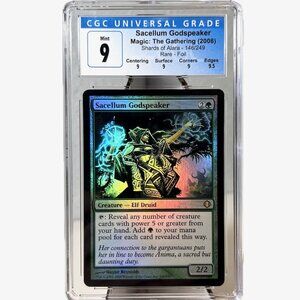 SACELLUM GODSPEAKER  Rare Foil Shards of Alara 2008 CGC Graded 9 Mint MTG